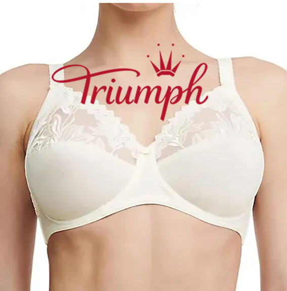 Triumph - (3 db) Szexi, légáteresztő virágos csipke melltartó
